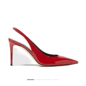 Vibrant Red Patent Leather Stiletto Heels